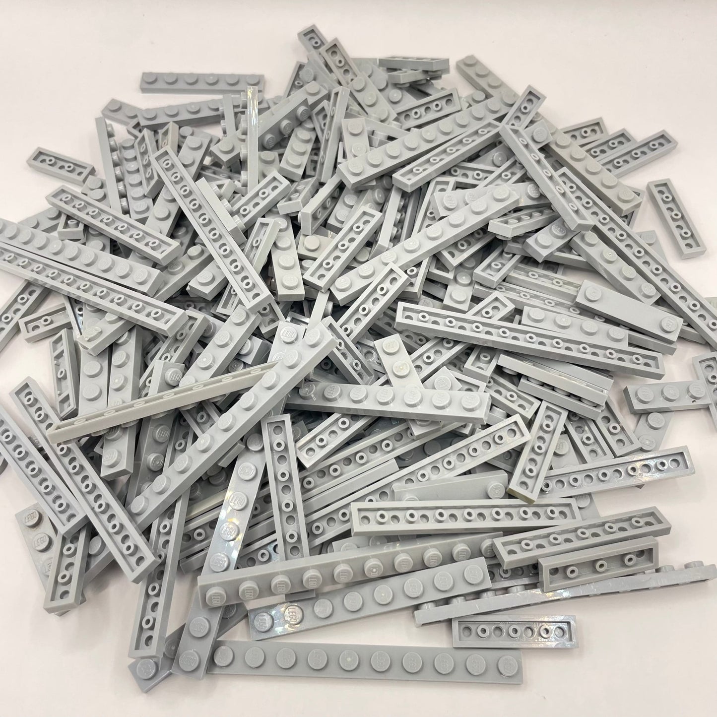 LEGO Plates 1x Wide, Light Bluish Grey, Approx. 200g
