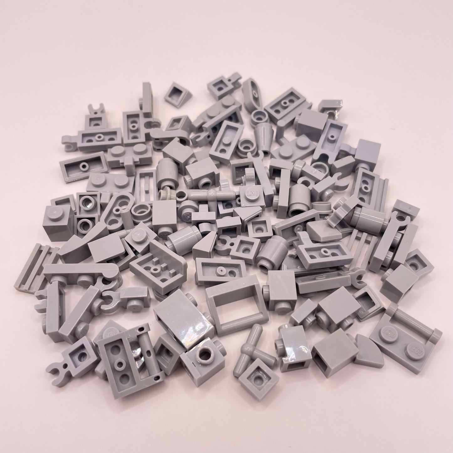 LEGO Greebling, Light Bluish Grey, 100 Pieces