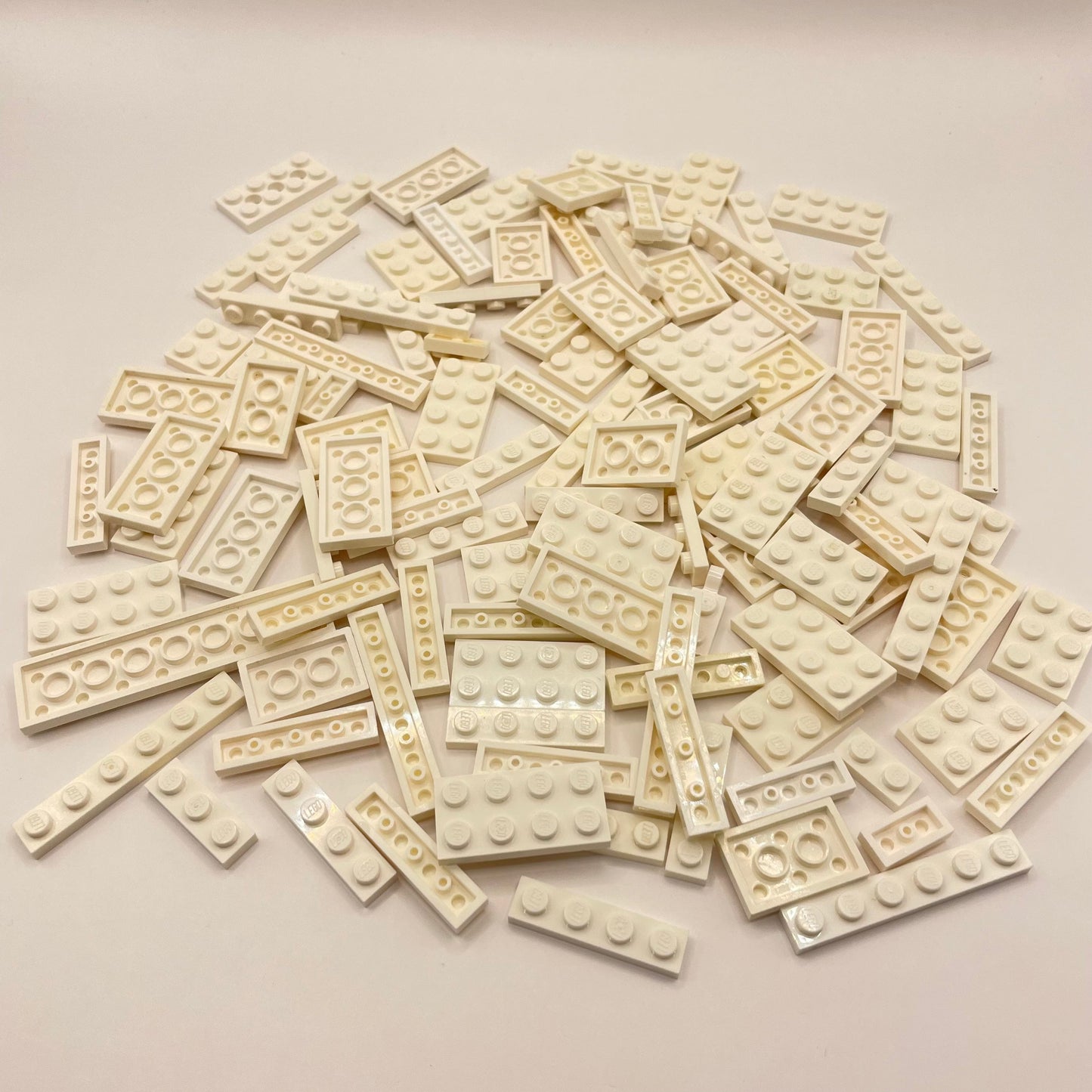 LEGO Plates, White, Approx. 100g