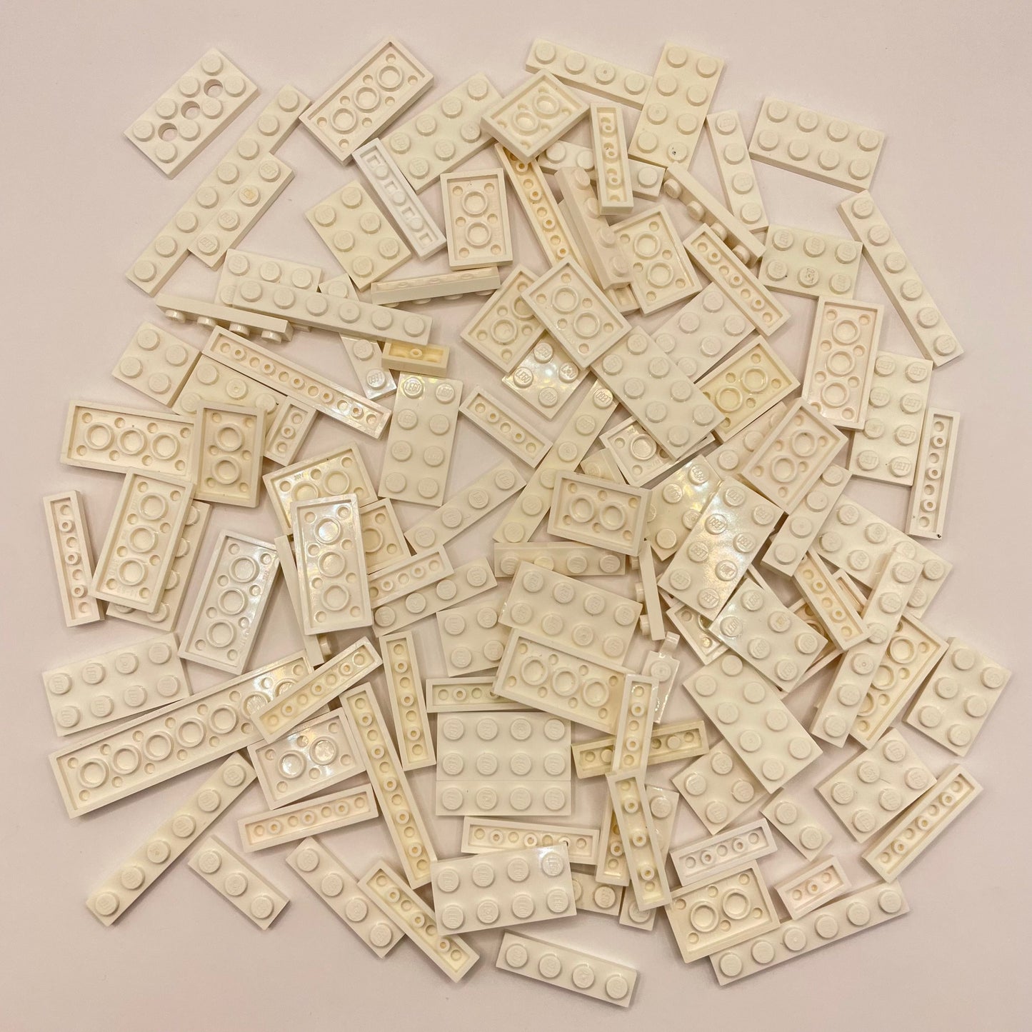 LEGO Plates, White, Approx. 100g