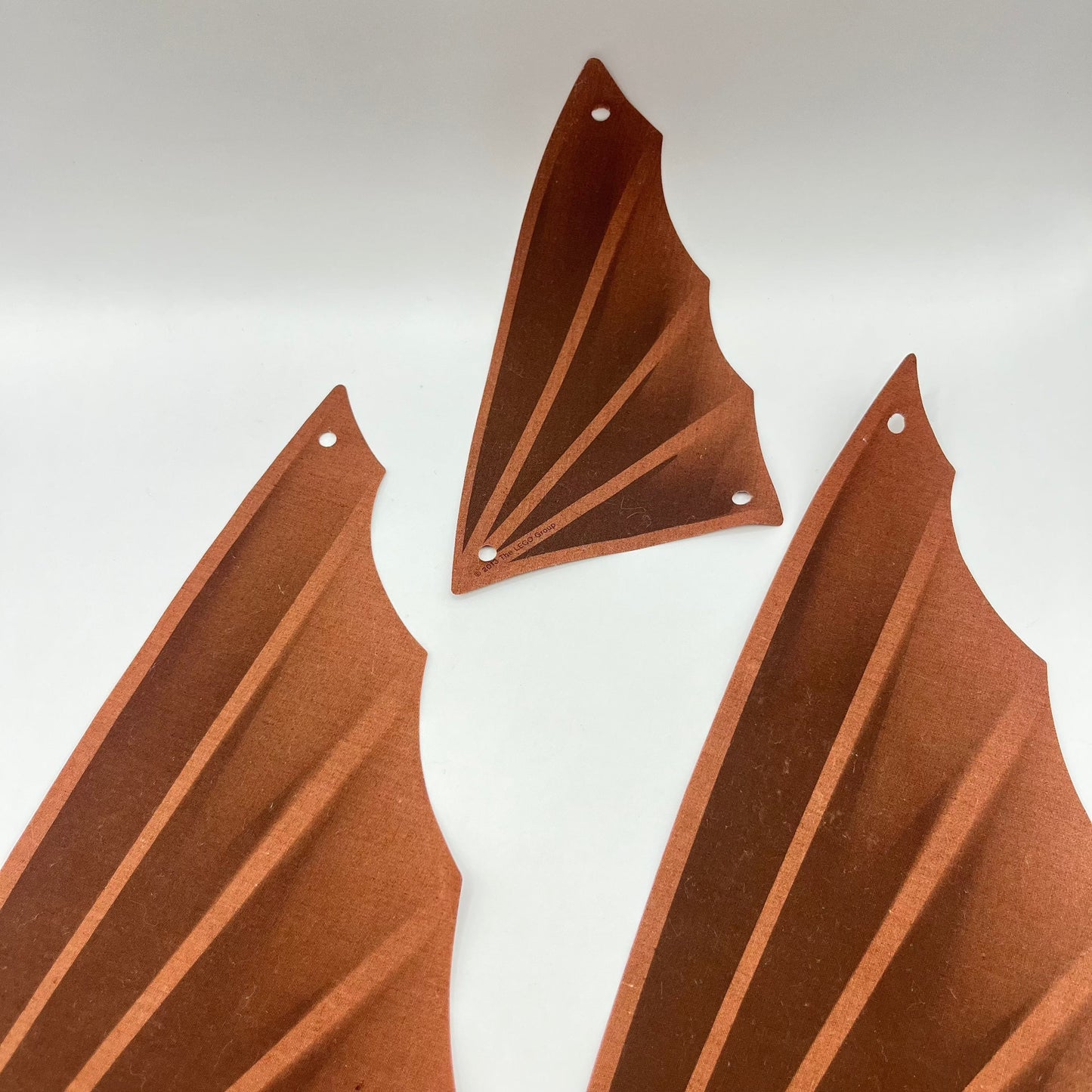 LEGO Cloth Sails, Triangle Winged Edge, Dark Brown, 18x34, 3 Pieces, Pirate Ship Ambush, Lord of the Rings