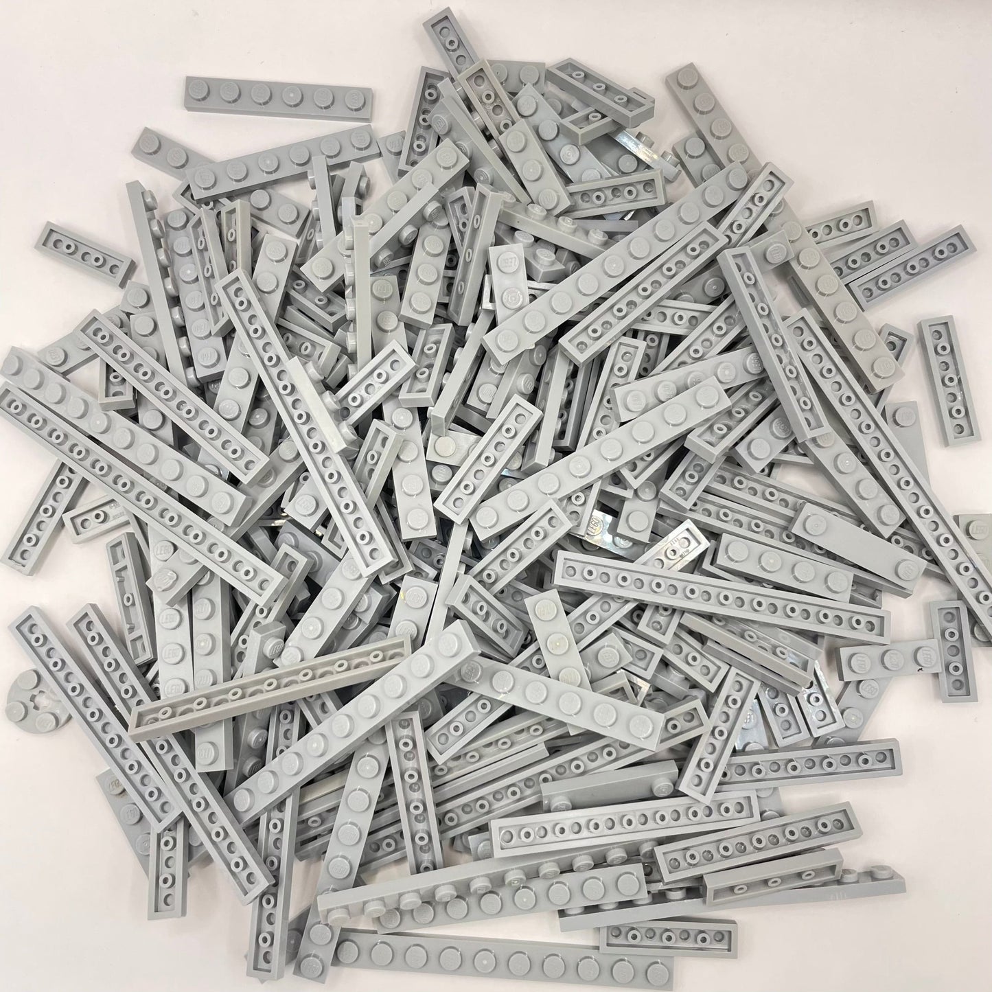 LEGO Plates 1x Wide, Light Bluish Grey, Approx. 200g