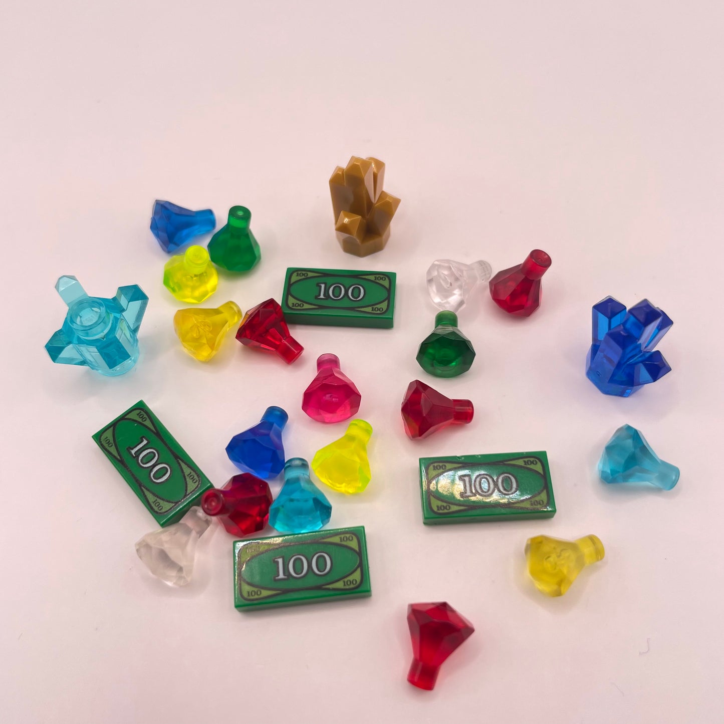 LEGO Treasure, Gem Stones, Money, (25 Pieces)