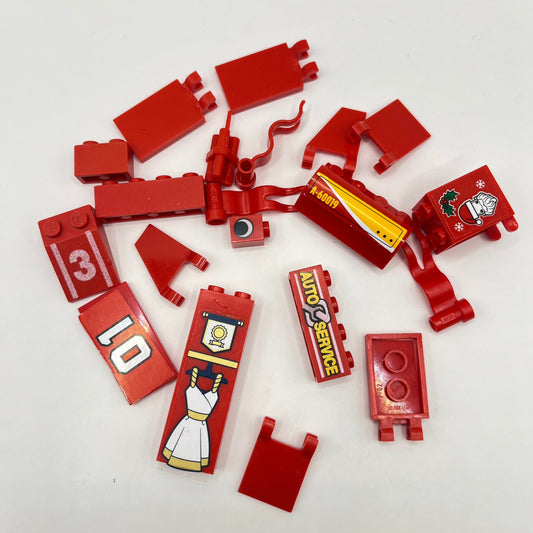 LEGO Prints, Flags and Stickers, Red, 20 Pieces