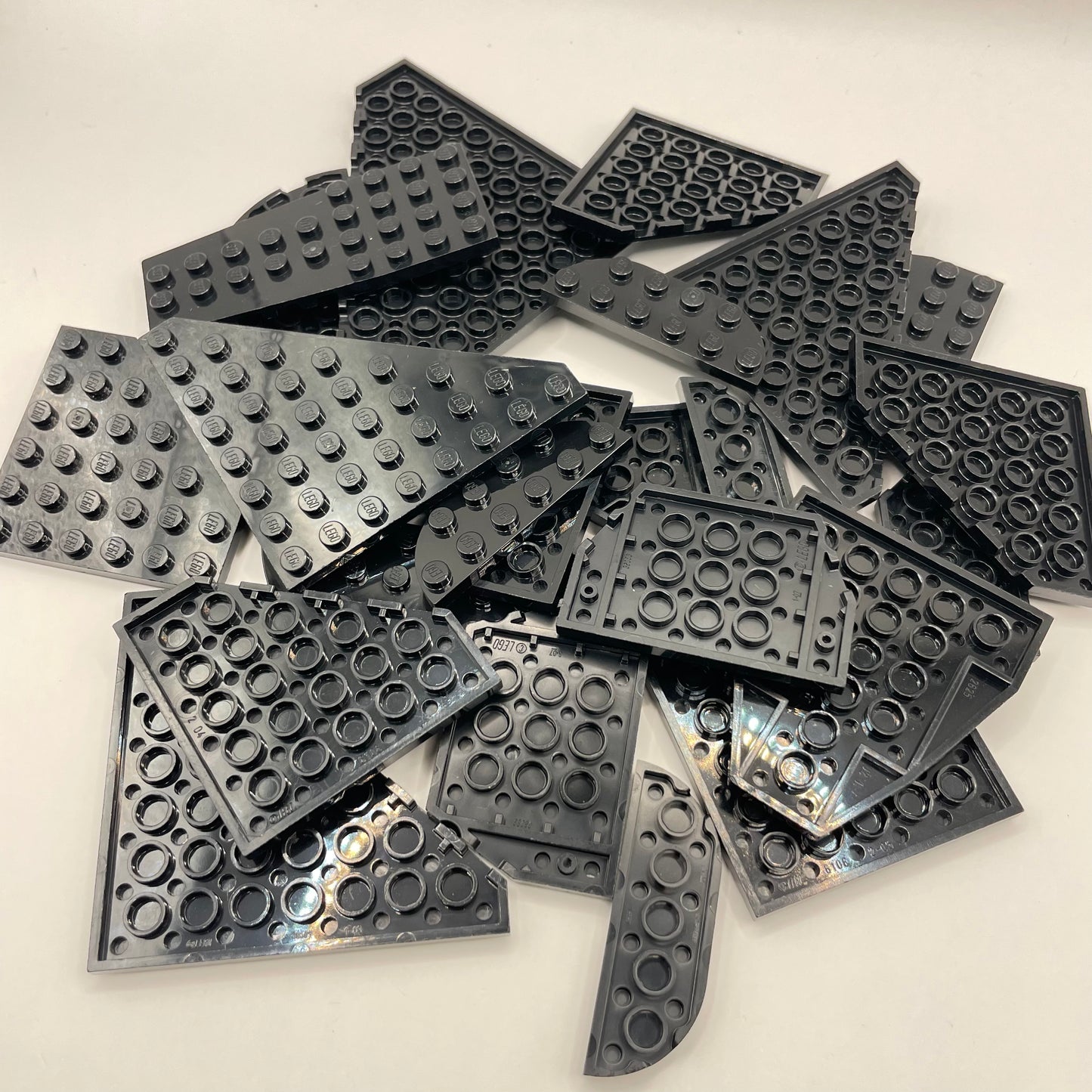 LEGO Plates, Wings and Circles, Black, Approx. 80g
