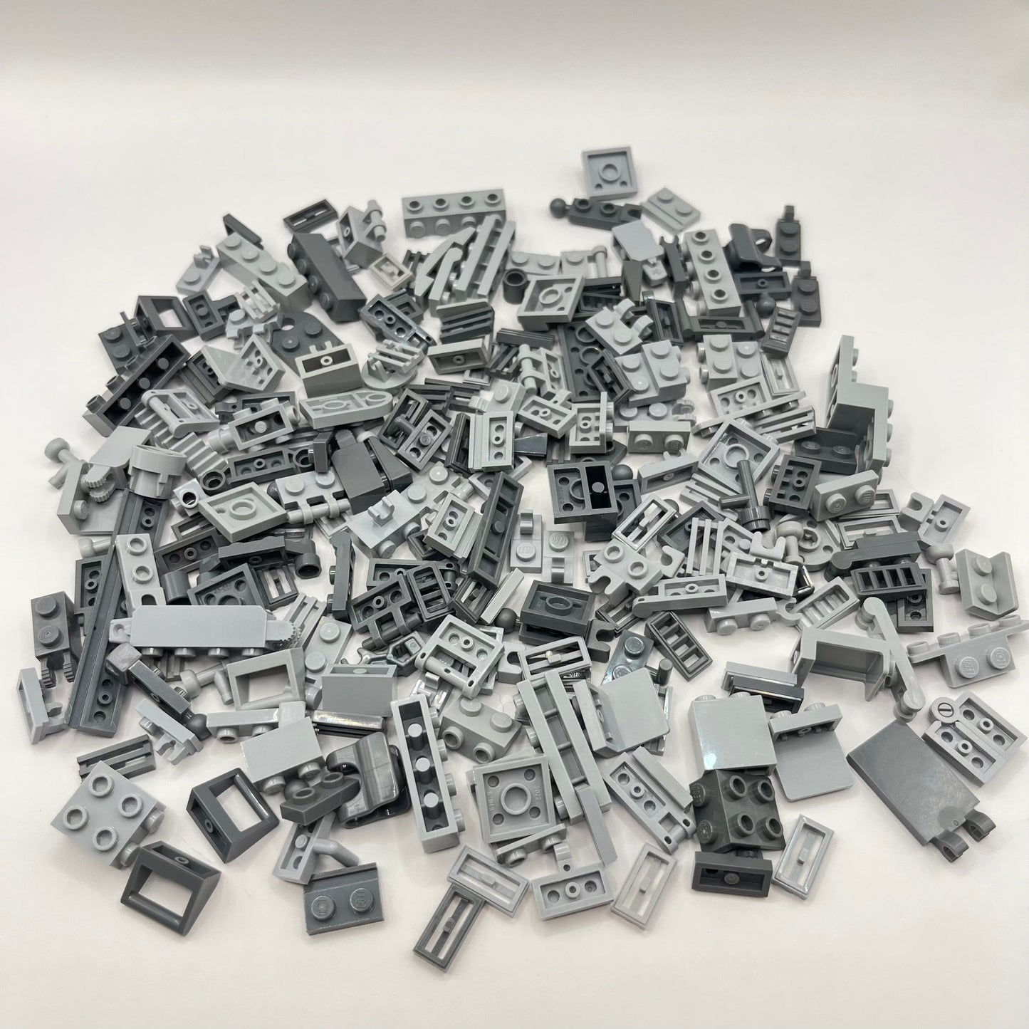 LEGO Mixed Grey, SNOT and Modified Plates, Approx. 120g