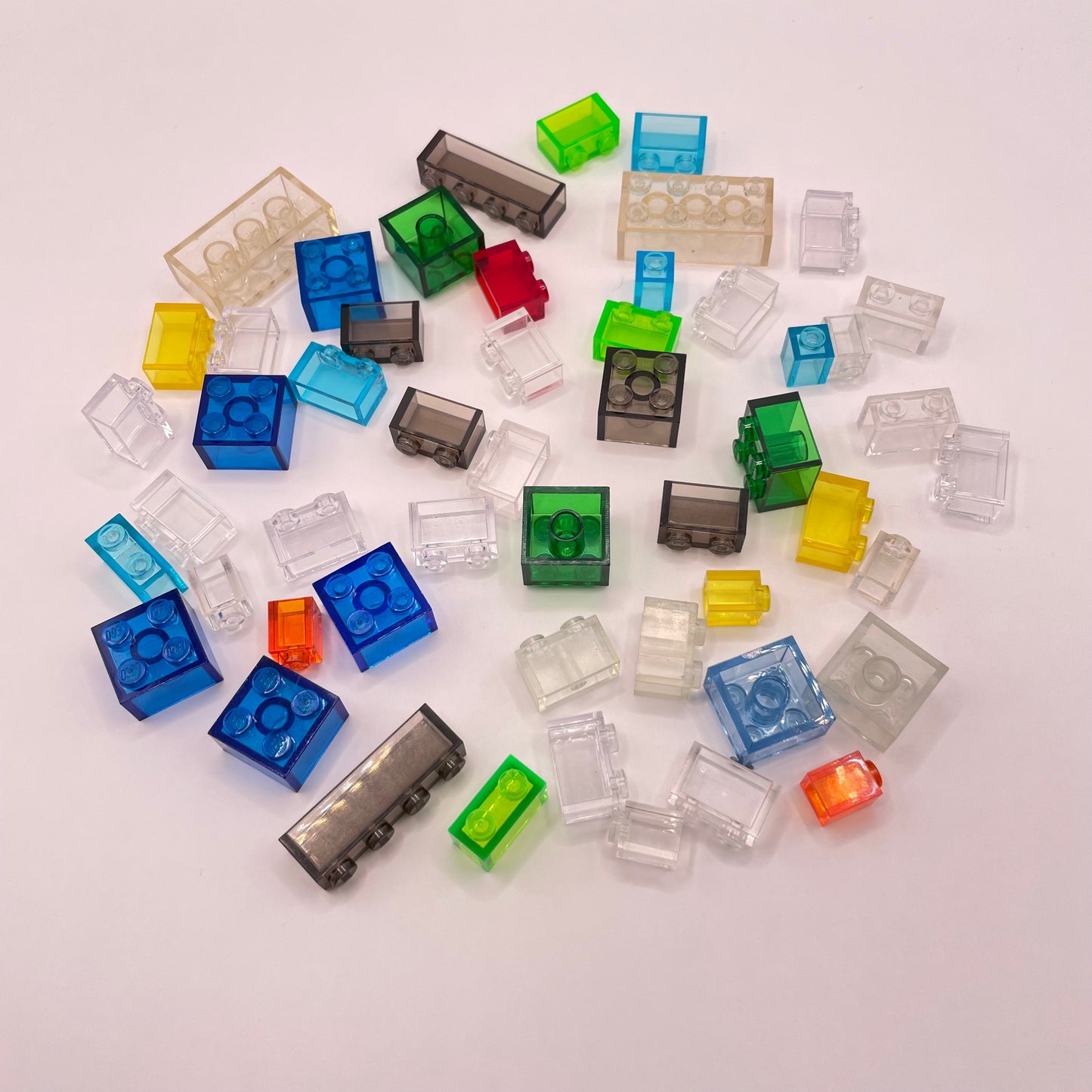 LEGO Colourful Transparent, Mixed, Bricks, (50 Pieces)