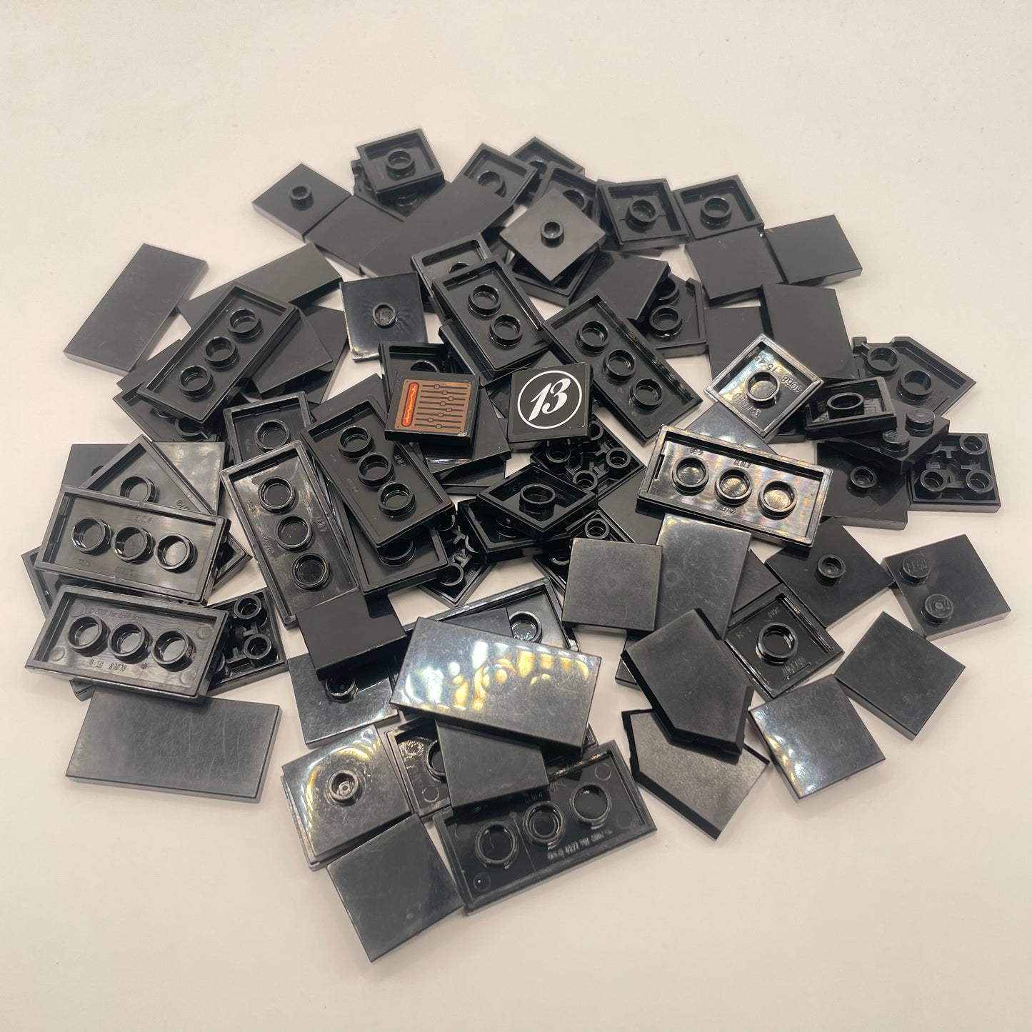 LEGO Tiles,2x Wide, Black, Approx. 55g