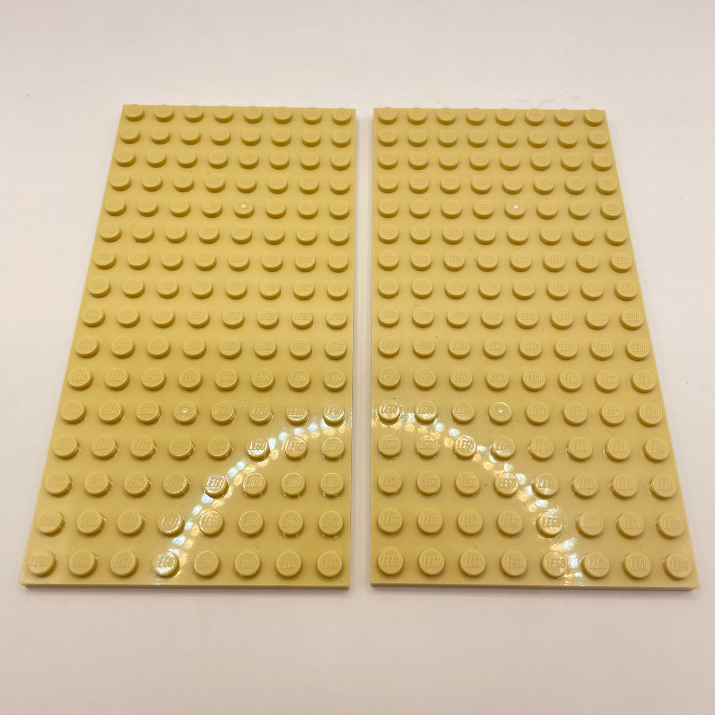 LEGO 8x16 Plates, Tan, 2 Pieces,
