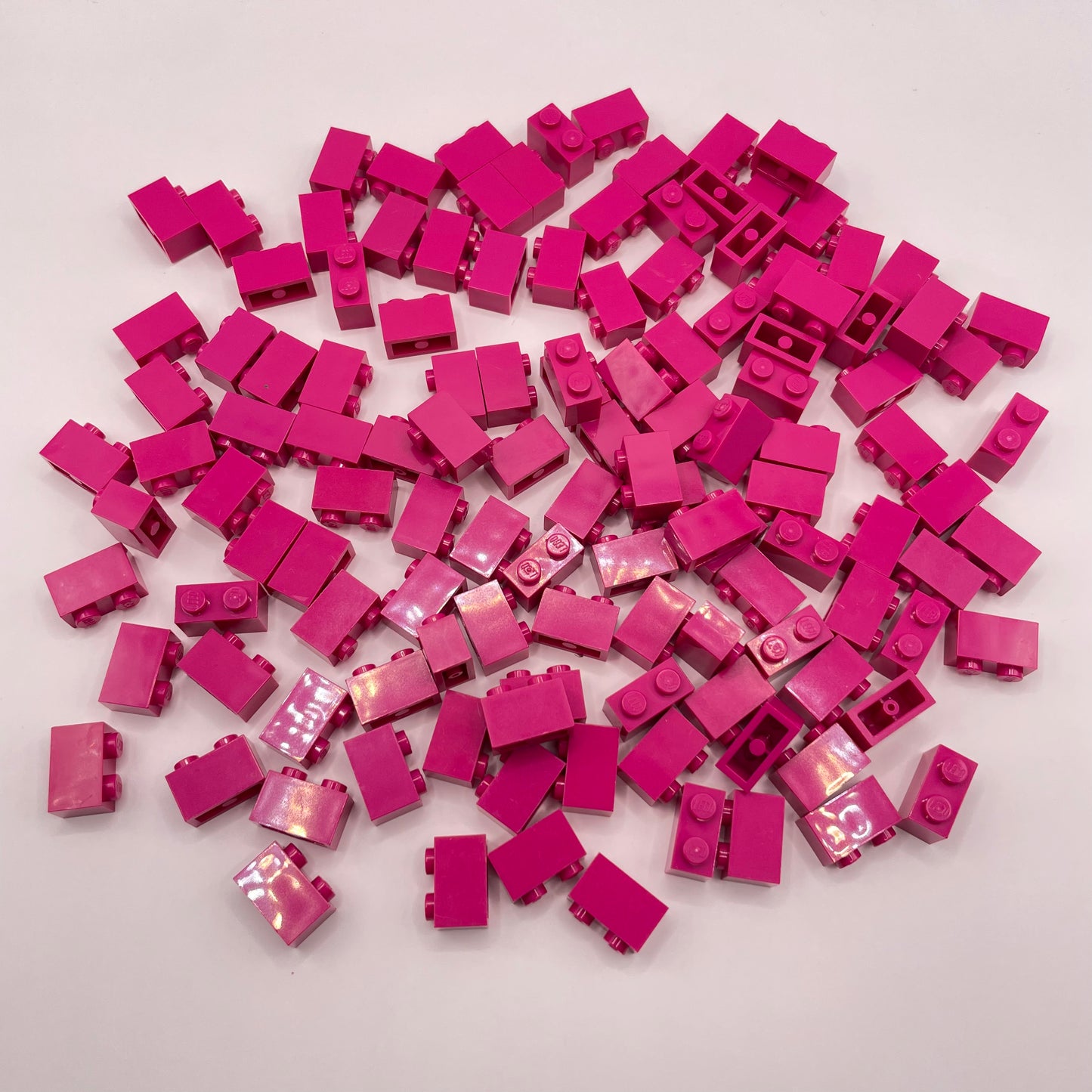 LEGO Bricks 1x2, Magenta, Approx. 95g