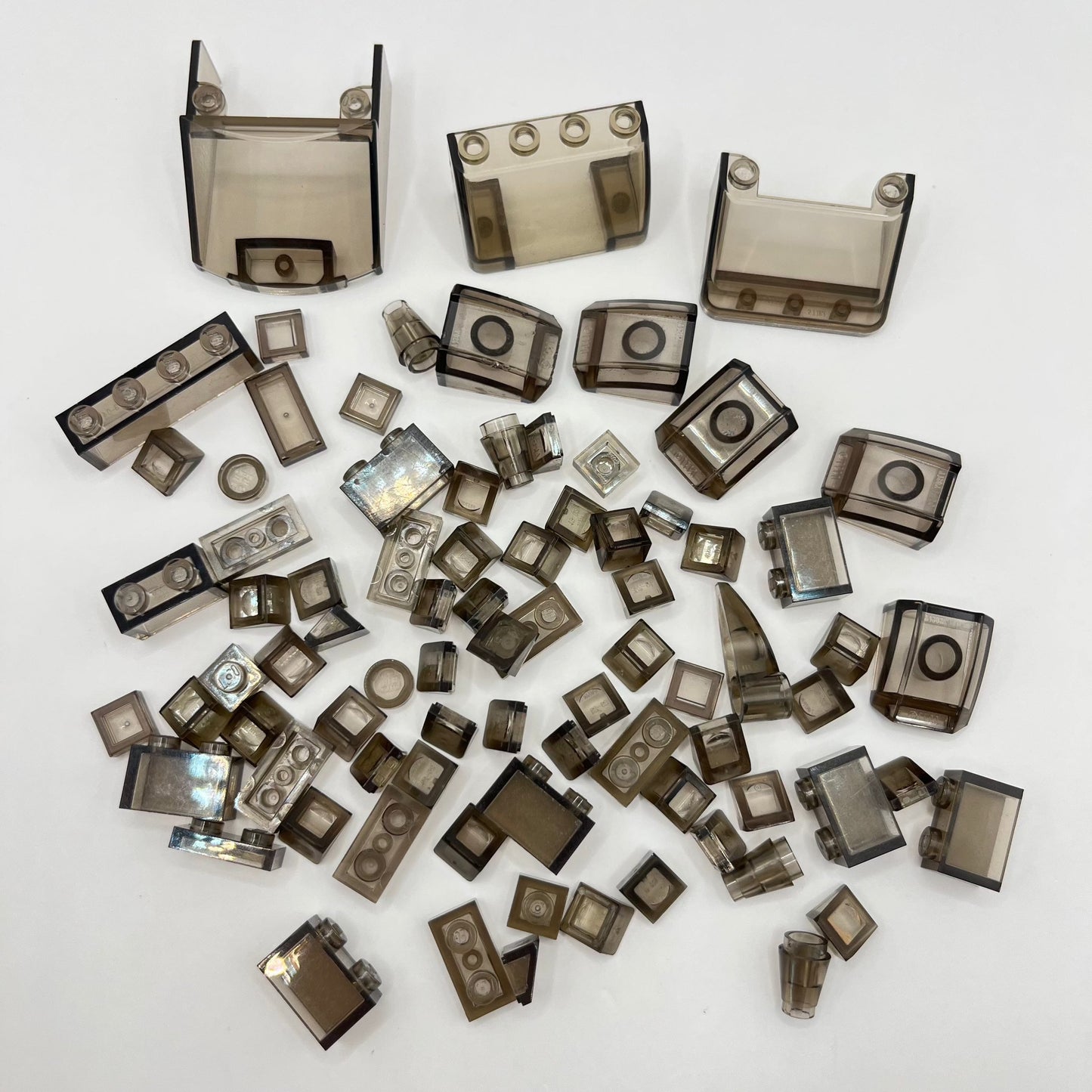 LEGO Brown Transparent, Mixed Pieces, (80 Pieces)