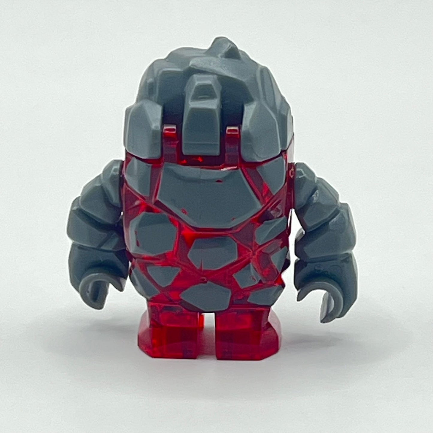 LEGO Rock Monster - Meltrox (Trans-Red), Power Miners, Minifigure (pm003) marked