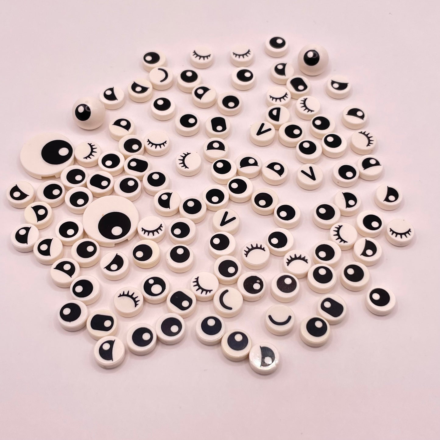 LEGO Eyes, Black and White, Animals, 100 Pieces