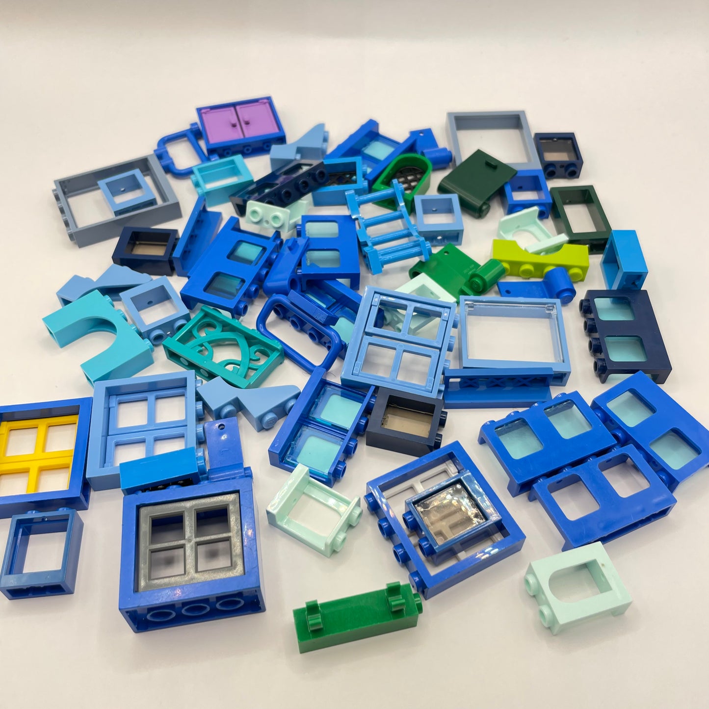 LEGO Small Building, Mixed Blue and Green, Approx. 85g