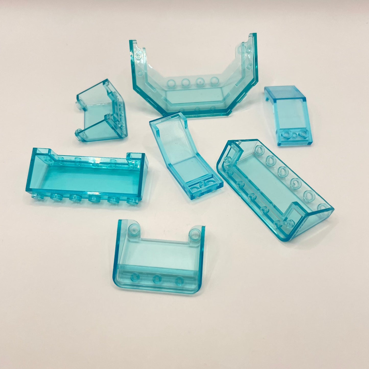 LEGO Transparent Light Blue, Windscreen, Vehicle (7 Pieces)