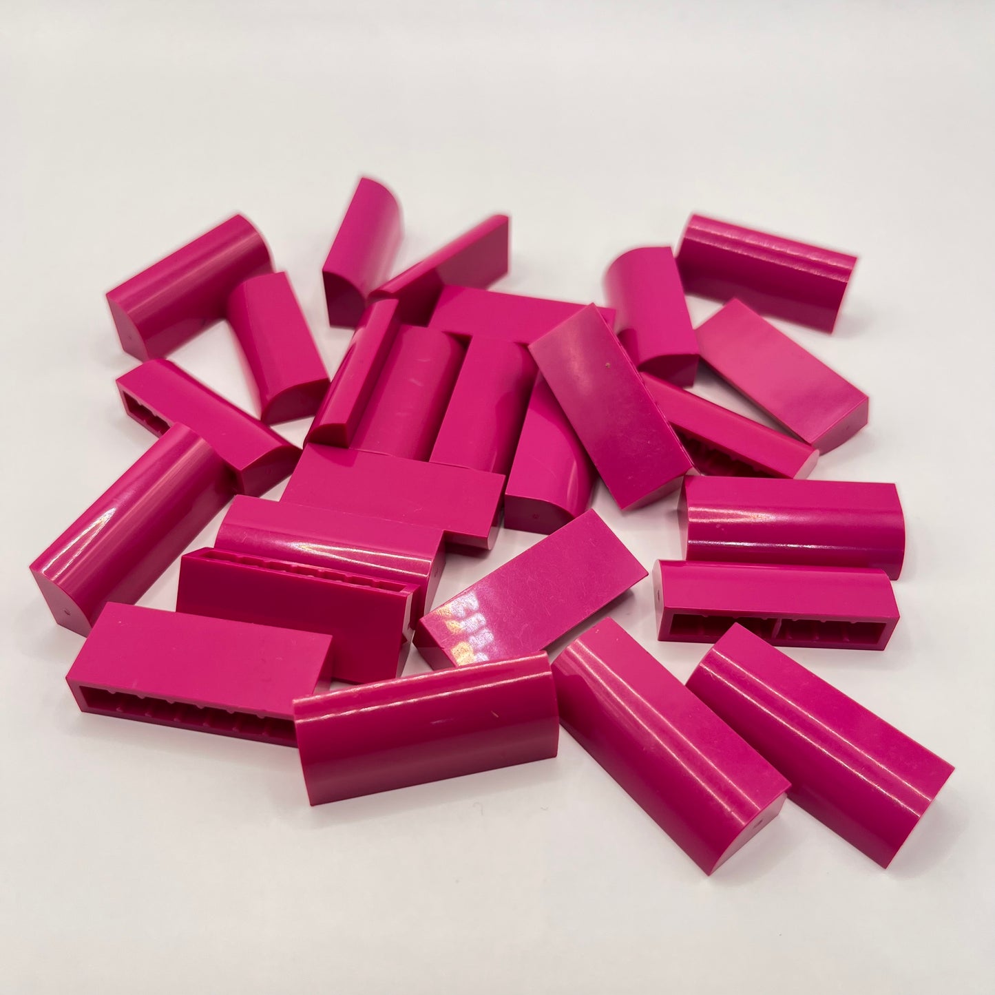LEGO Curved Slopes, 4x Wide, Magenta, 25 Pieces