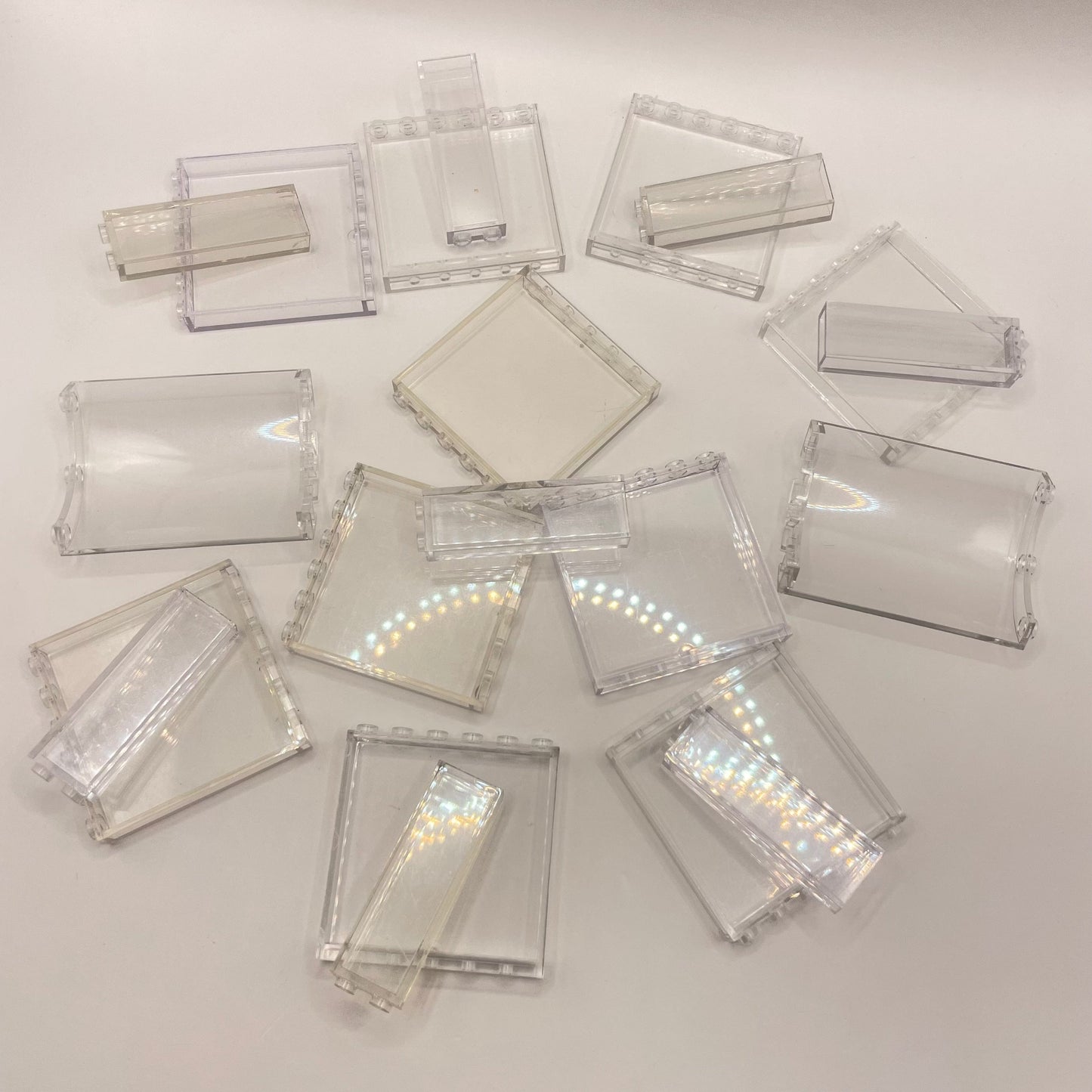LEGO Transparent Clear, Large Panels, Building (20 Pieces)