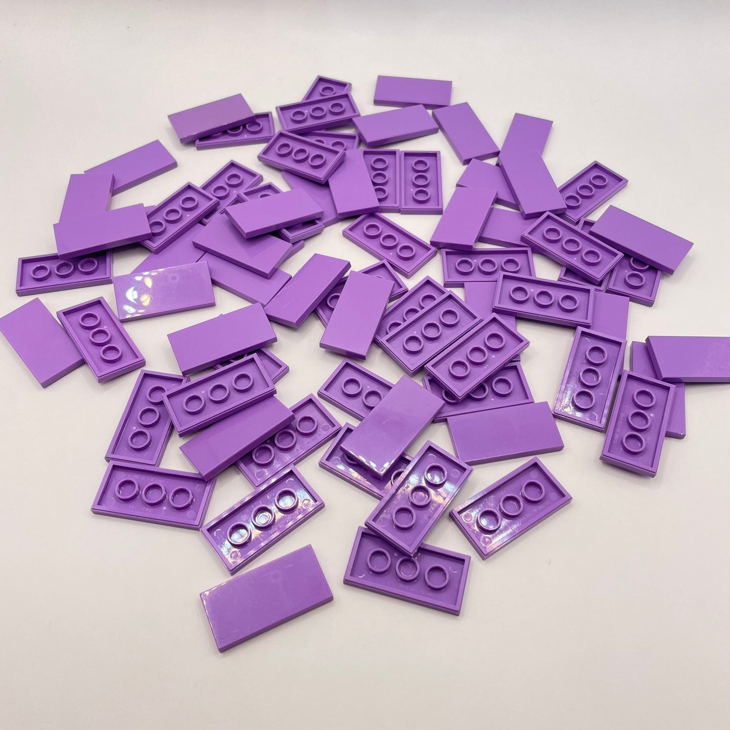 LEGO Tiles 2x4, Medium Lavender, 70 Pieces