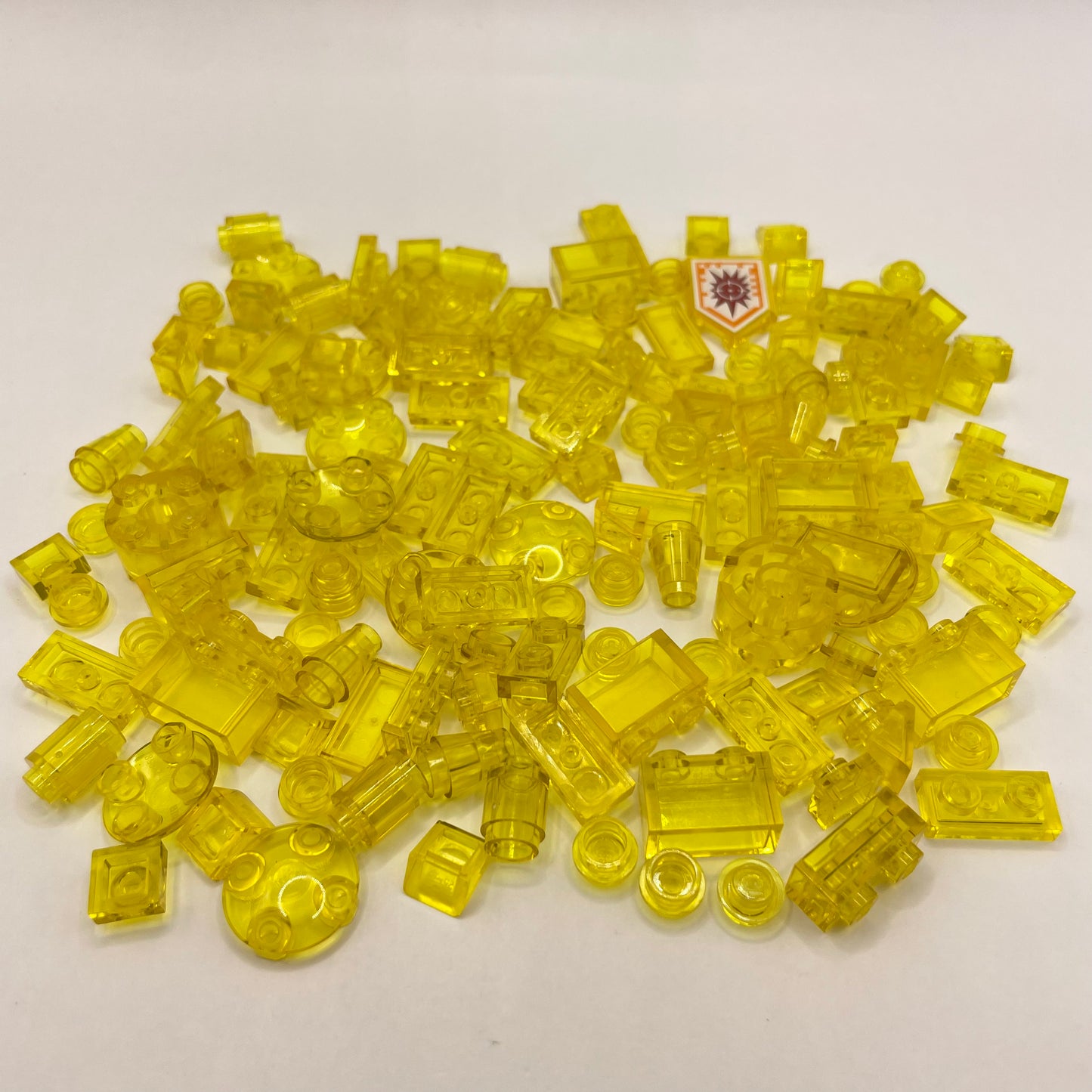 LEGO Transparent Yellow, Mixed Pieces, Approx. 40g
