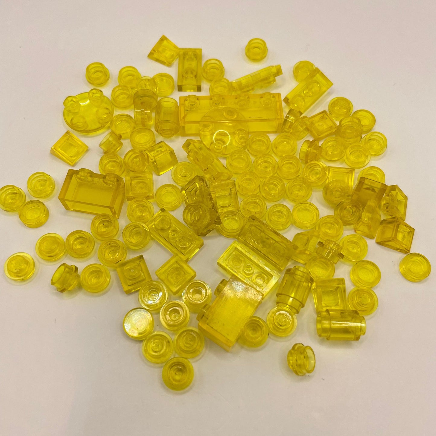 LEGO Transparent Yellow, Mixed Pieces, (100 Pieces)