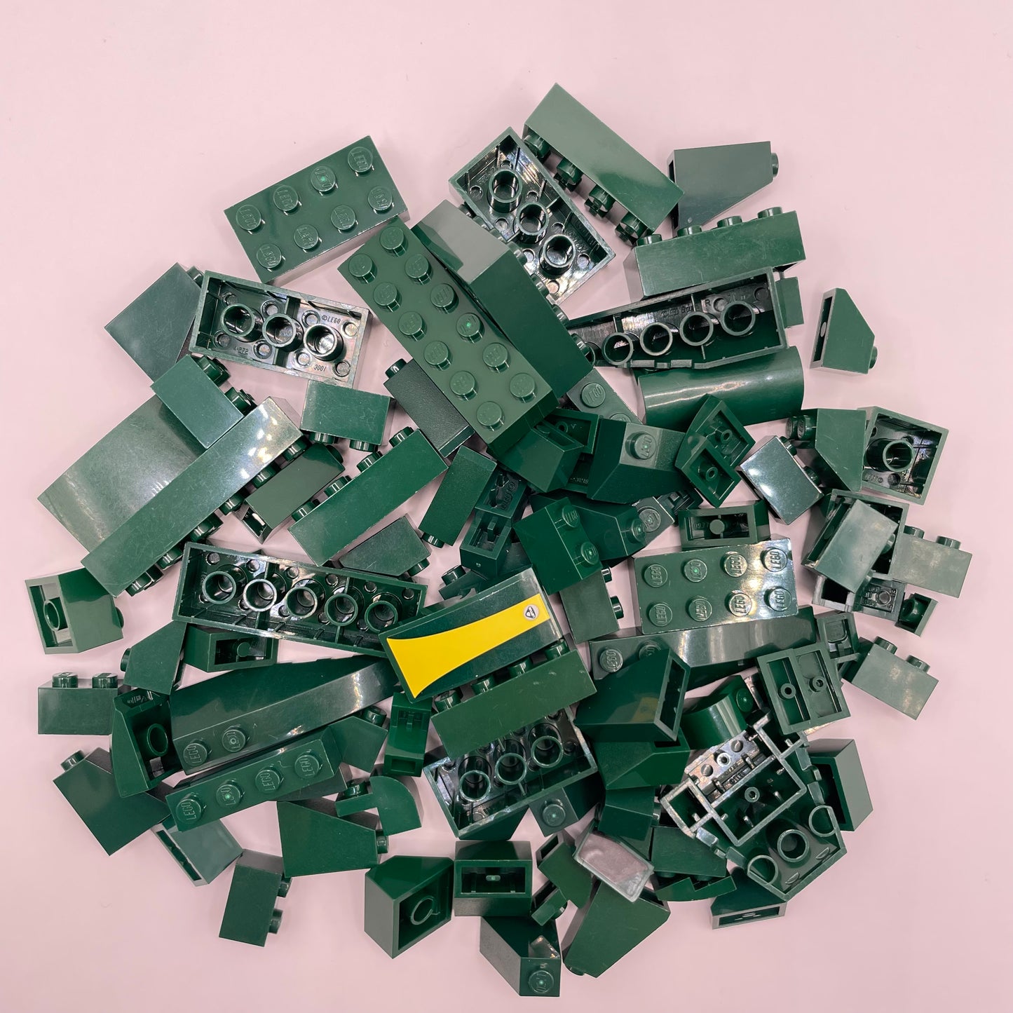 LEGO Bricks and Slopes, Dark Green, Approx. 100g