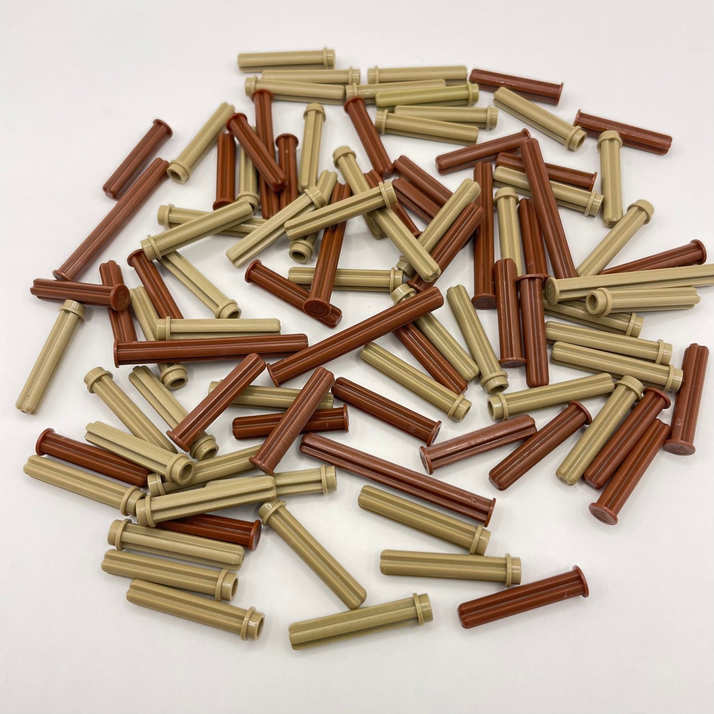 LEGO Axles with End Stop, Dark Tan, Reddish Brown, Technic, 95 Pieces