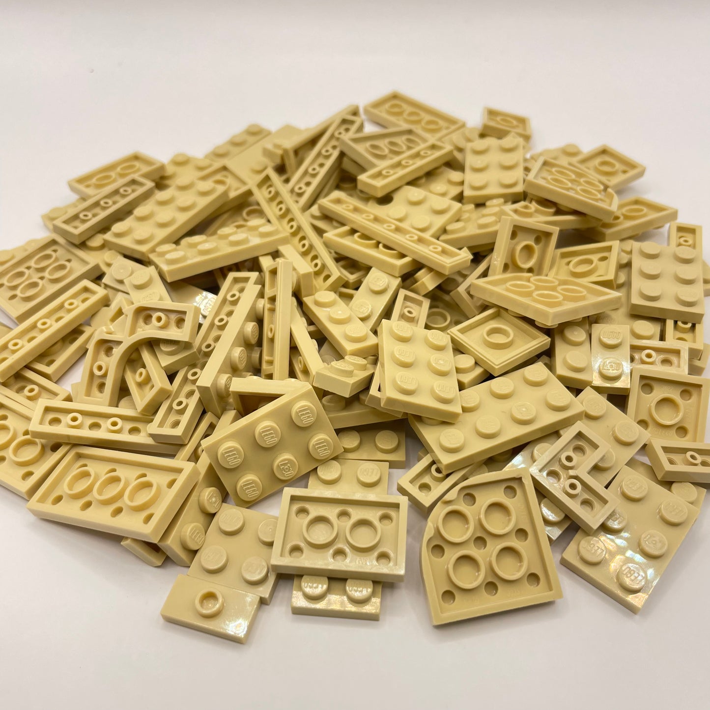 LEGO Small Plates, Tan, Approx. 95g
