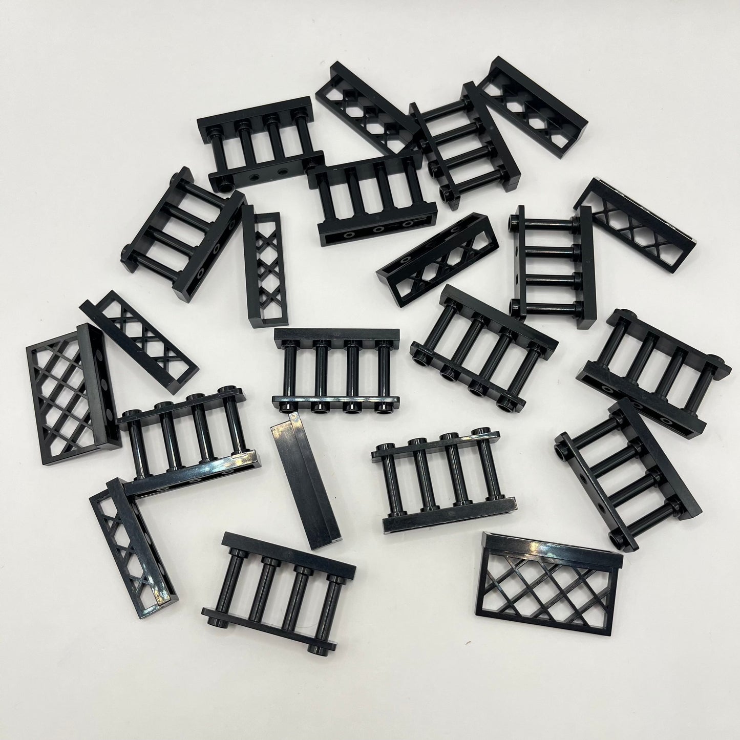 LEGO Black, Railing, Fences, 20 Pieces