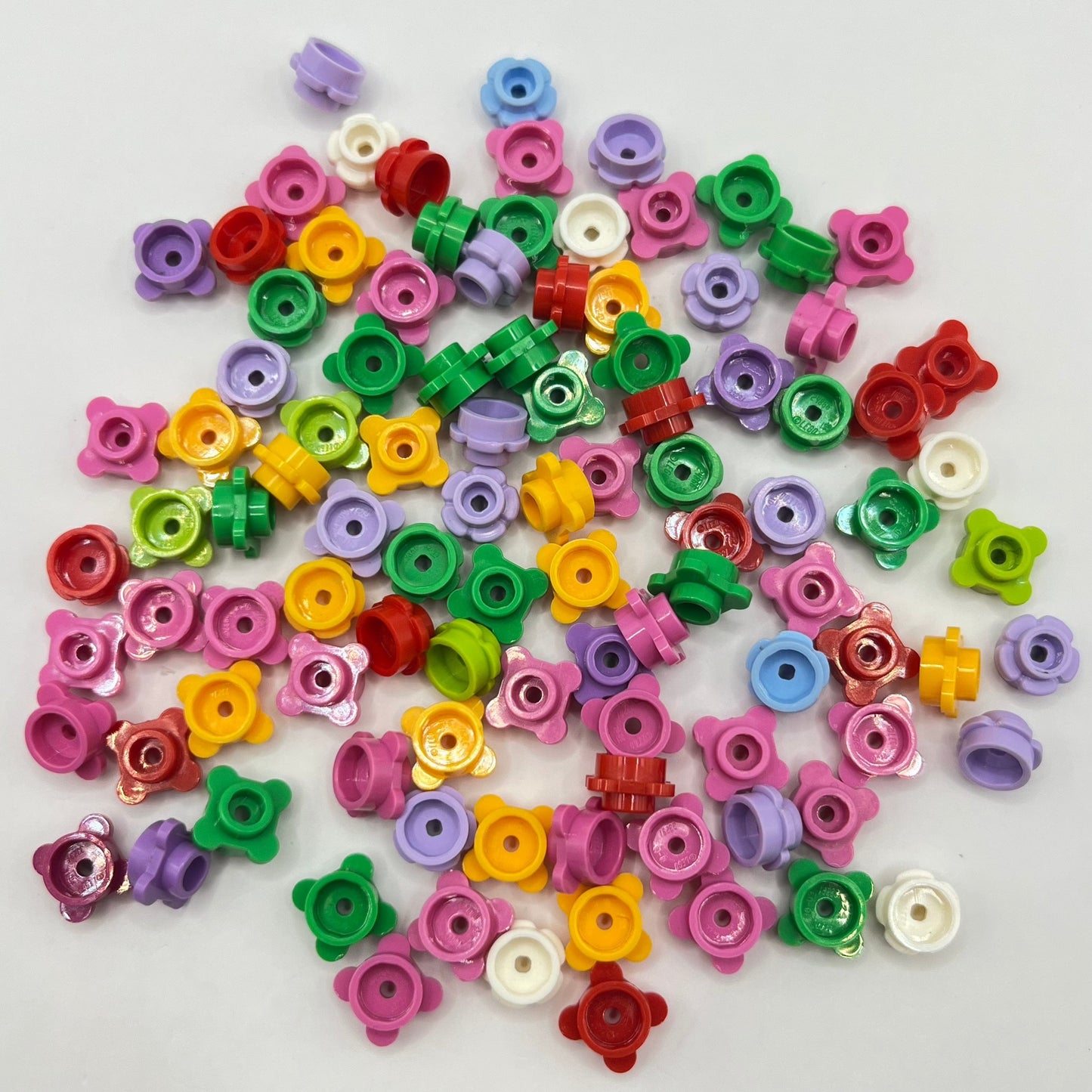 LEGO 1x1 Flowers, Mixed Colours, 100 Pieces, Plant