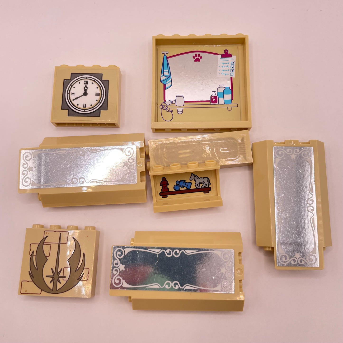 LEGO Prints and Stickers, Building, Tan, 8 Pieces