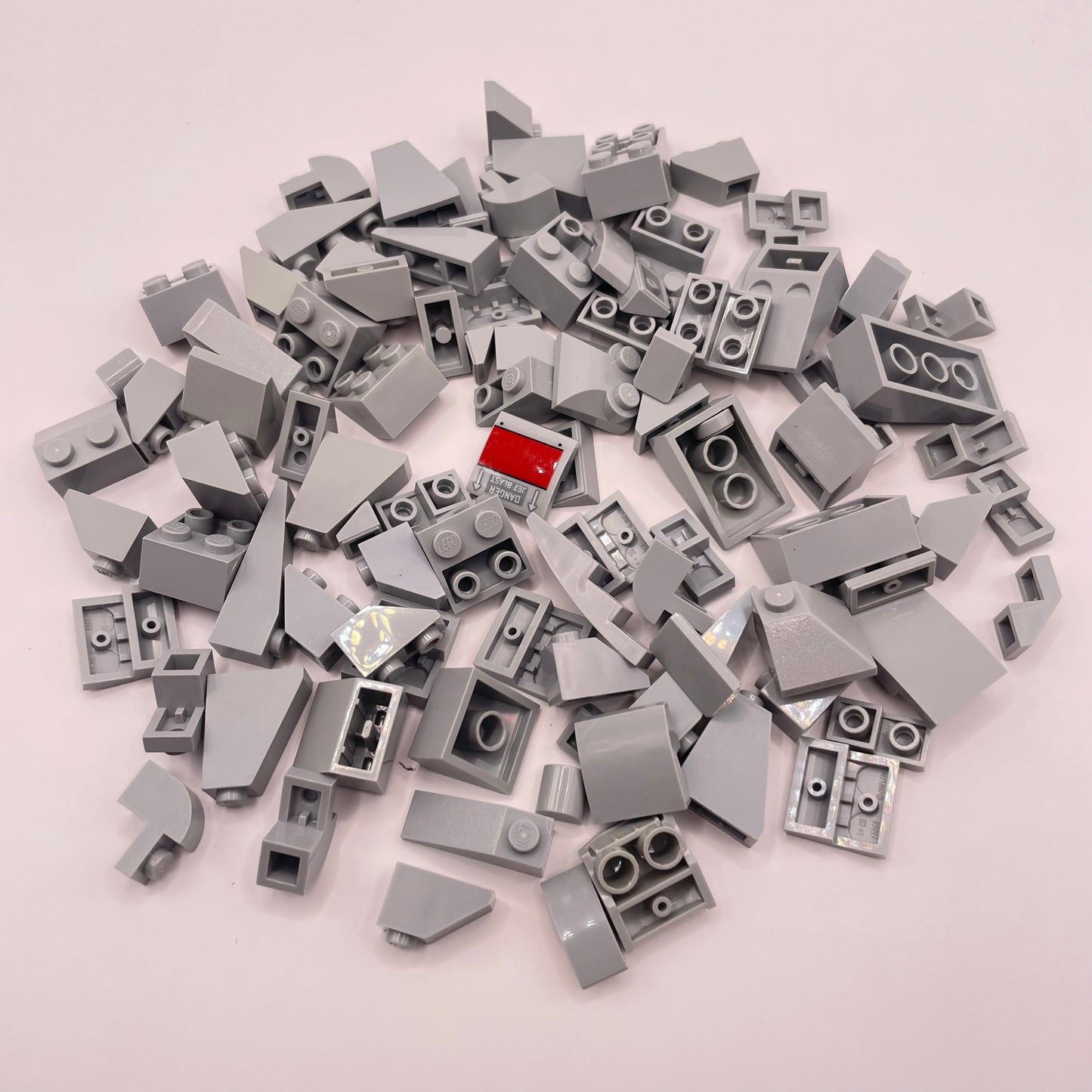 LEGO Mixed Slopes, Light Bluish Grey, Approx. 70g