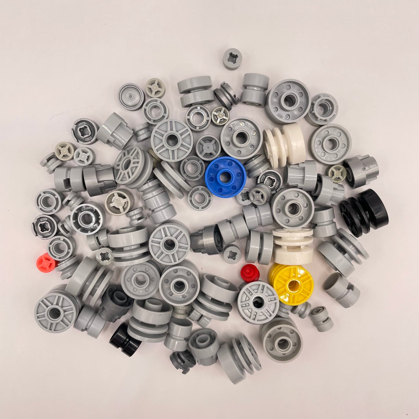 LEGO Small Mixed Wheel Hubs, Mixed Colours, Approx. 70g