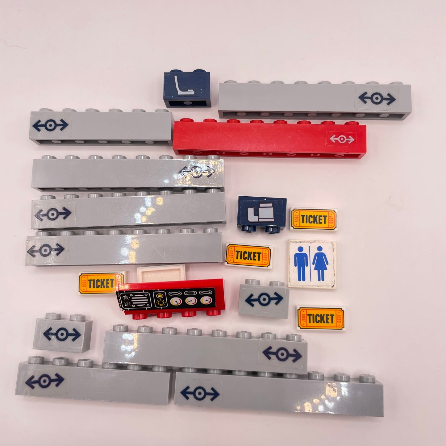LEGO Prints and Stickers, Train, Mixed Pieces, Approx. 33g