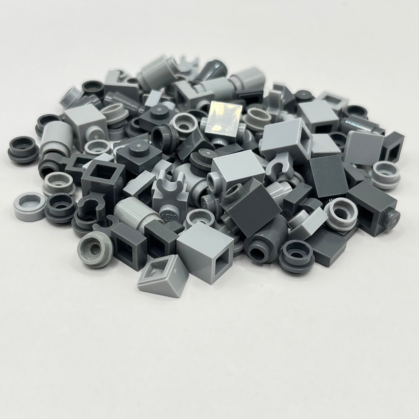 LEGO Mixed Grey, 1x1 Greebling, 100 Pieces