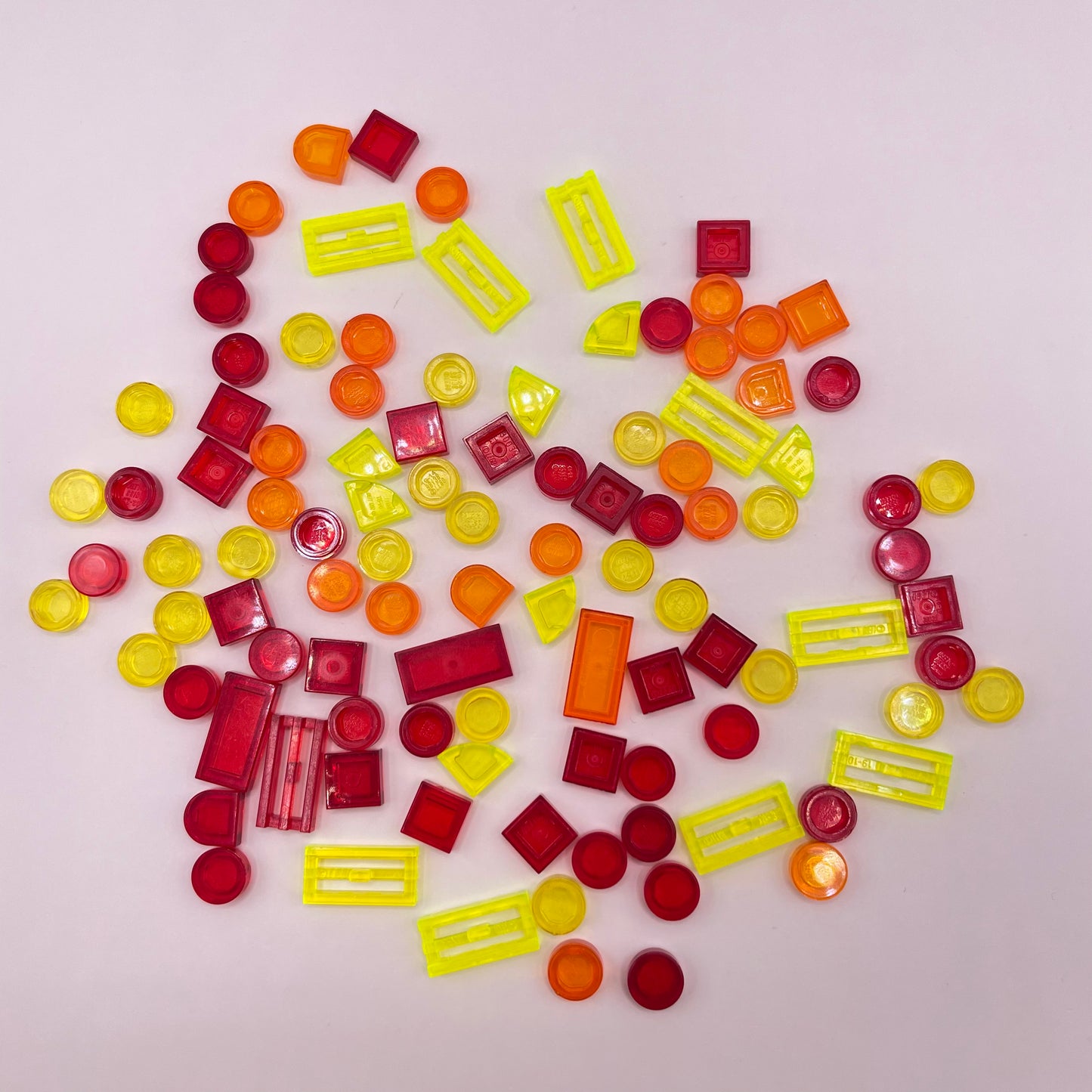 LEGO Tiles, Transparent, Sunset, 100 Pieces