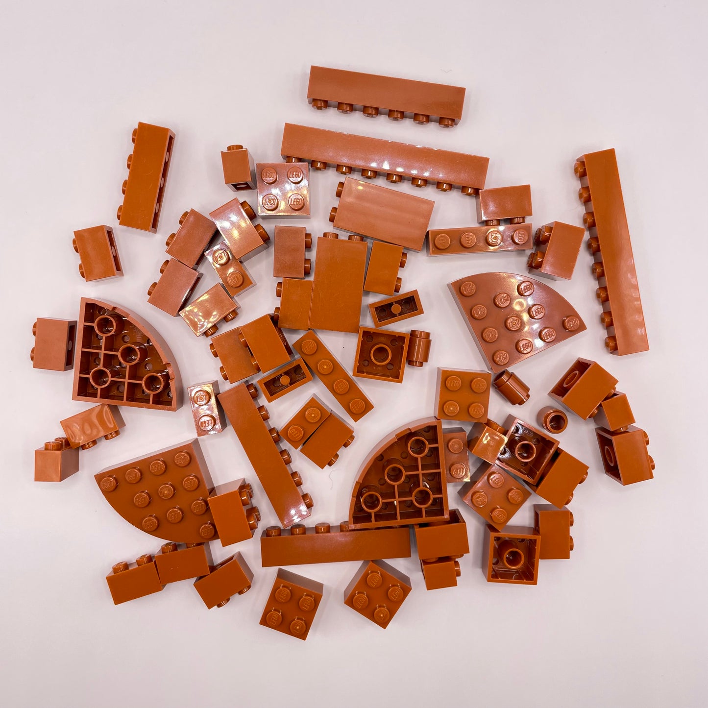LEGO Bricks, Dark Orange, Approx. 80g