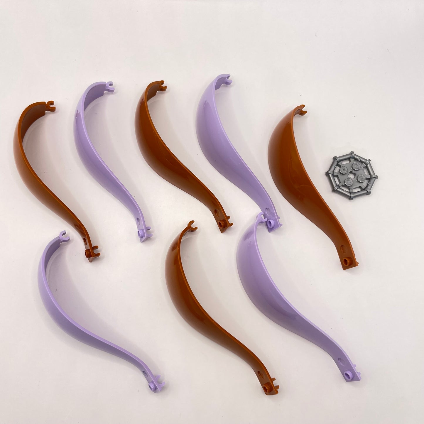 LEGO Air Balloon, Vase, Curved Panel, Lavender and Dark Orange, 9 Pieces,