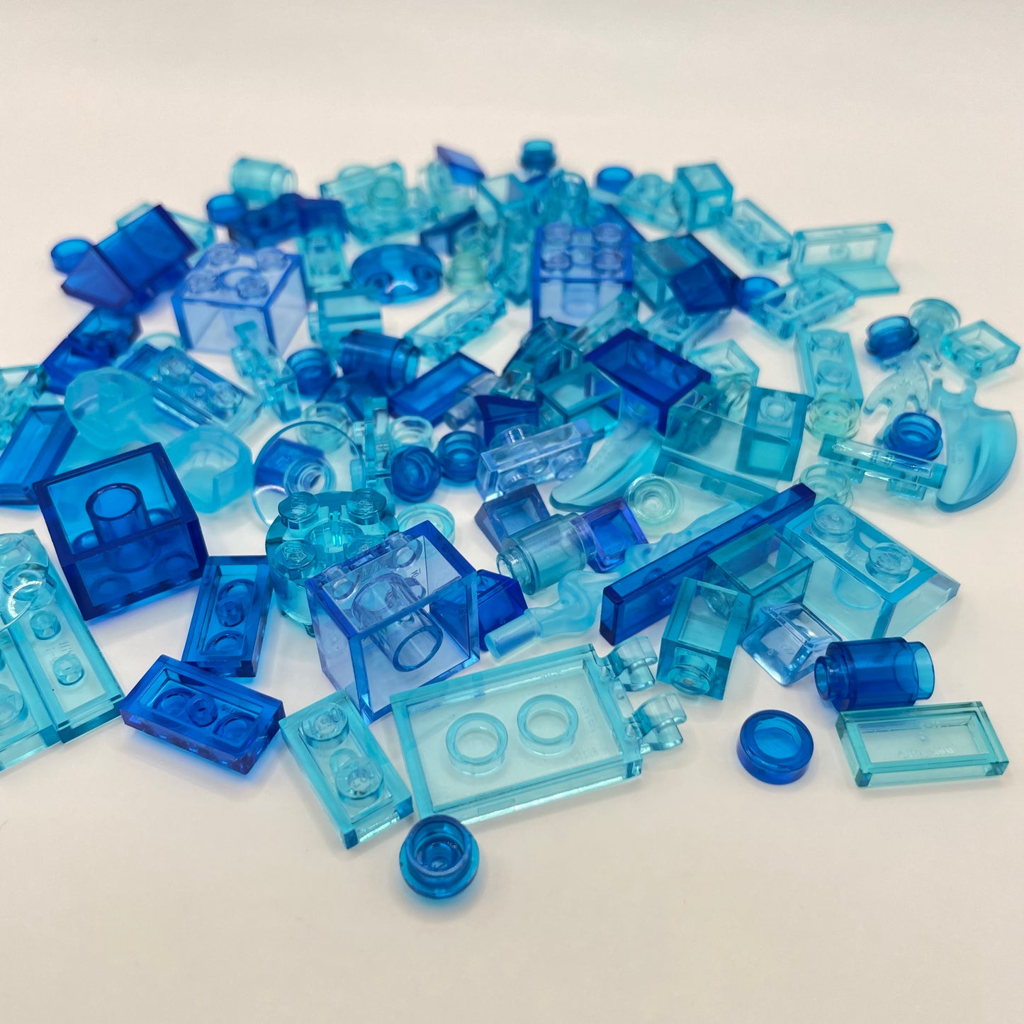 LEGO Mixed Transparent-Blue, Mixed Pieces, Approx. 40g