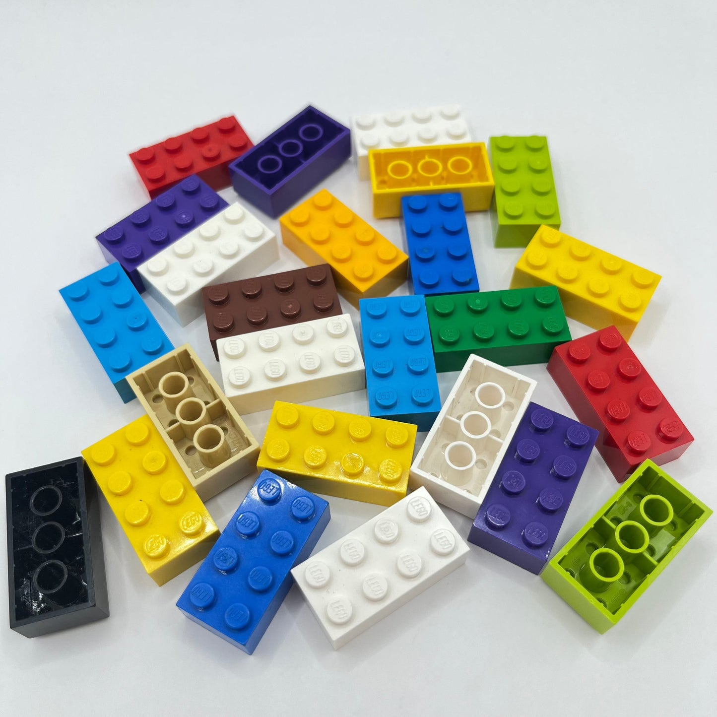 LEGO 2 x 4 Bricks, Mixed Colours, 25 Pieces