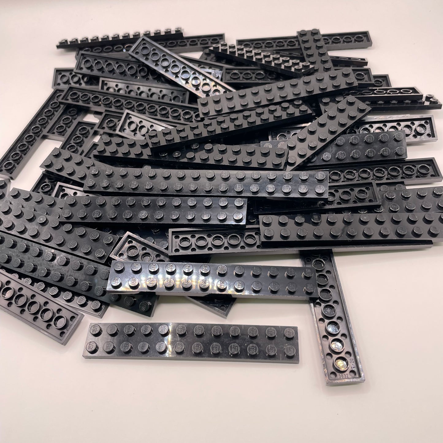 LEGO Large, 2x Plates, Black, Approx. 200g