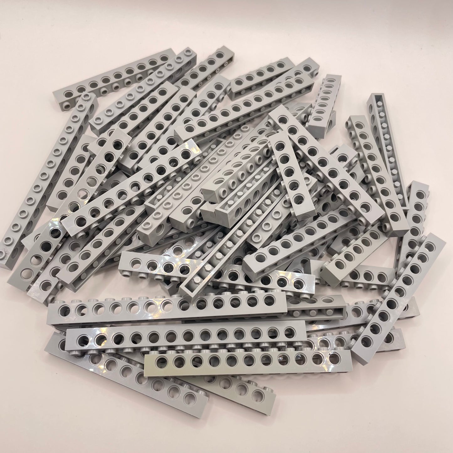 LEGO Technic Bricks, Light Bluish Grey, Approx. 200g