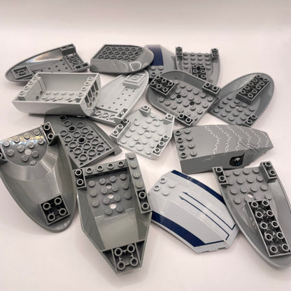 LEGO Mixed, Vehicle Pieces, Grey, Wide, Approx. 120g