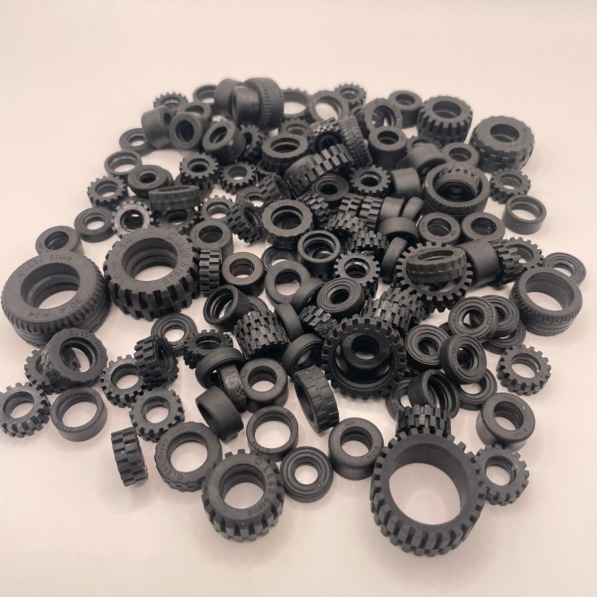LEGO  Small, Mixed Tyres,  Approx. 115g