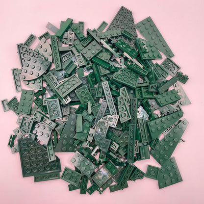 LEGO Dark Green, Plates and Tiles, Approx. 160g