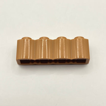 LEGO Medium Nougat 1 x 4 Brick, Log Profile, Building, 24 Pieces (30137)