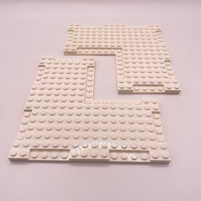 LEGO 16x16 Modified Plates, White, 2 Pieces,