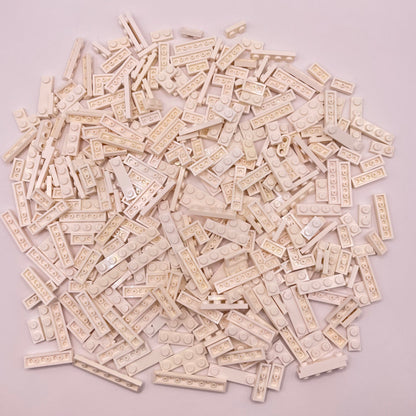 LEGO Plates 1x, Short, White, Approx. 170g