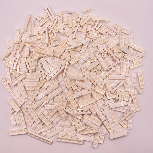 LEGO Plates 1x, Short, White, Approx. 170g