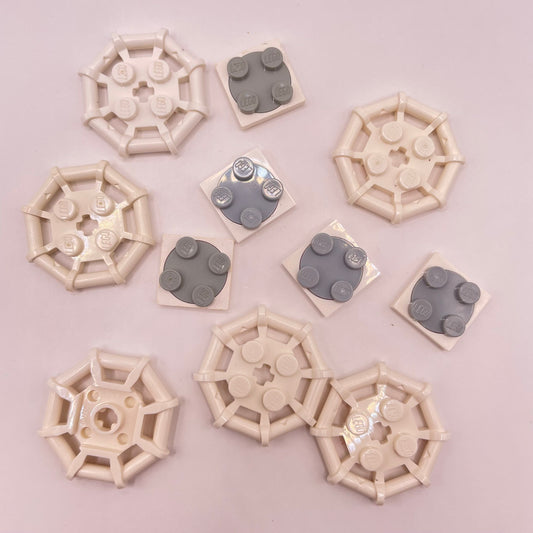 LEGO White, Round and Turntable, 10 Pieces