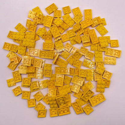 LEGO Yellow, Small Plates, 2x, Approx. 100g
